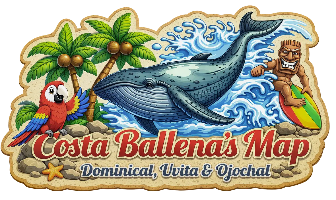 Costa Ballena's Map — Dominical, Uvita & Ojochal
