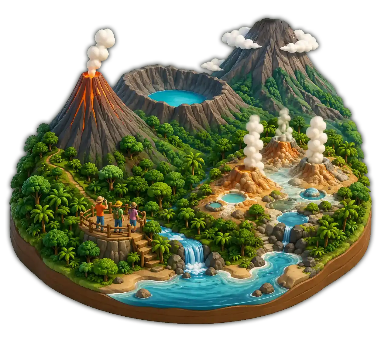 Ilustración de la geografía de Costa Rica