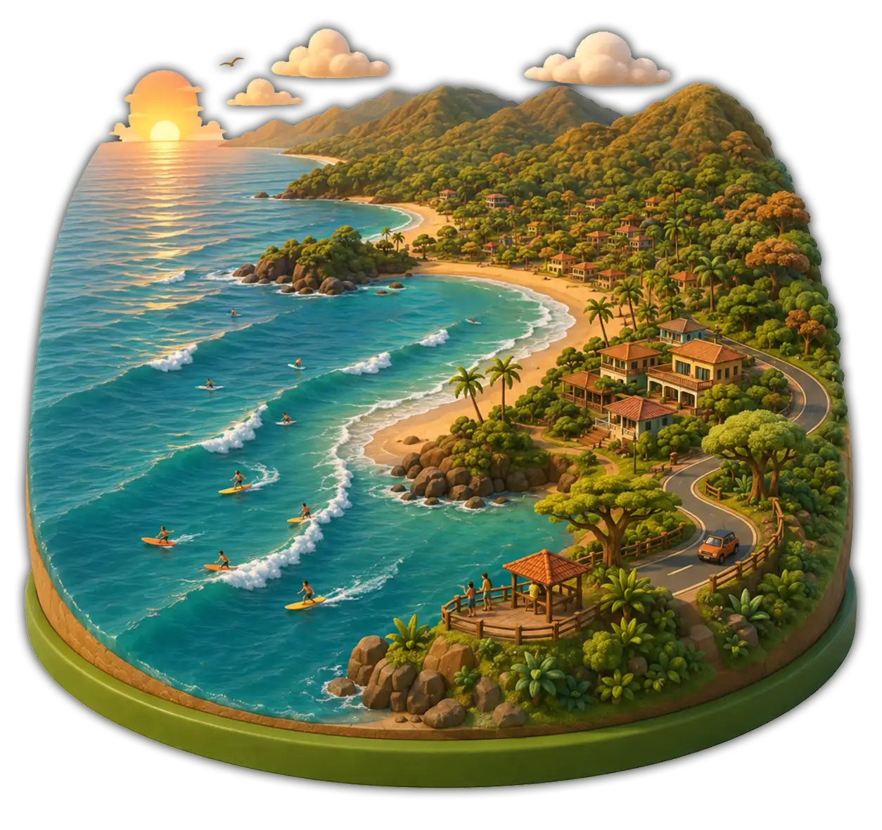 Ilustración de la costa Pacífica